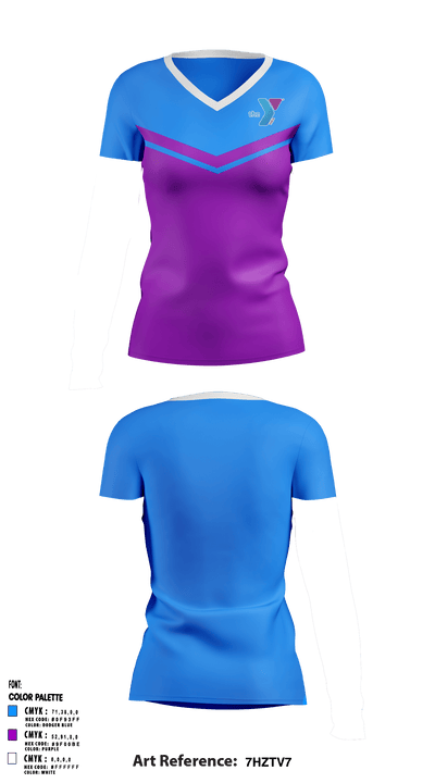 DONALD W. REYNOLDS YMCA OF WARREN & BRADLEY COUNTY 85992775 Women's Short Sleeve V-neck Shirt - 1