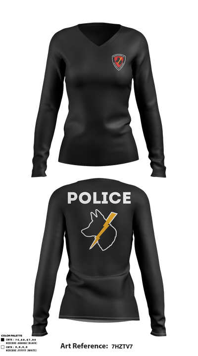 Sfs 72631557 Women's Long Sleeve V-neck Shirt - 11