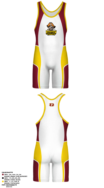 Riverview 97113639 Wrestling Singlet - 9