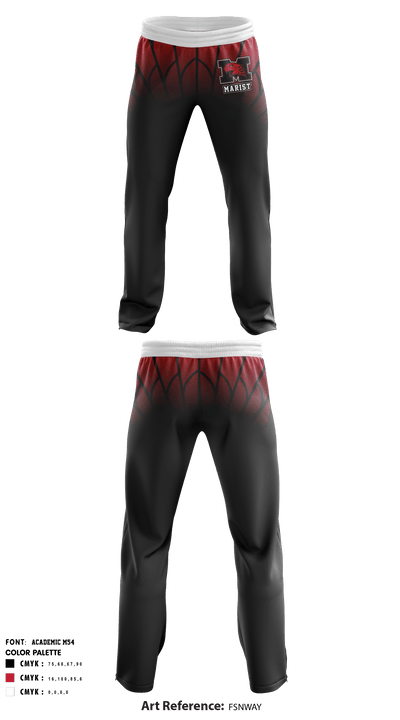 Marist High School basketball 15609017 Sweatpants - 1