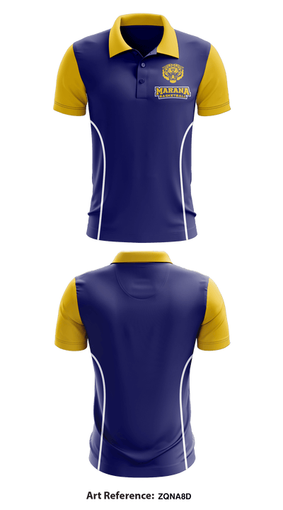 Marana High School Basketball 85625635 Short Sleeve Performance Polo - 1