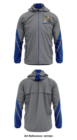 Windbreaker, Schoolcraft College Baseball, Baseball, Teamtime, Team time, sublimation, custom sports apparel, team uniforms, spirit wear, spiritwear, sports uniforms, custom shirts, team store, custom team store, fundraiser sports, apparel fundraiser