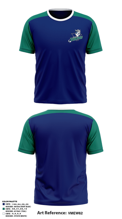 Vaughan Vikings 83213696 Short Sleeve Performance Shirt - 1