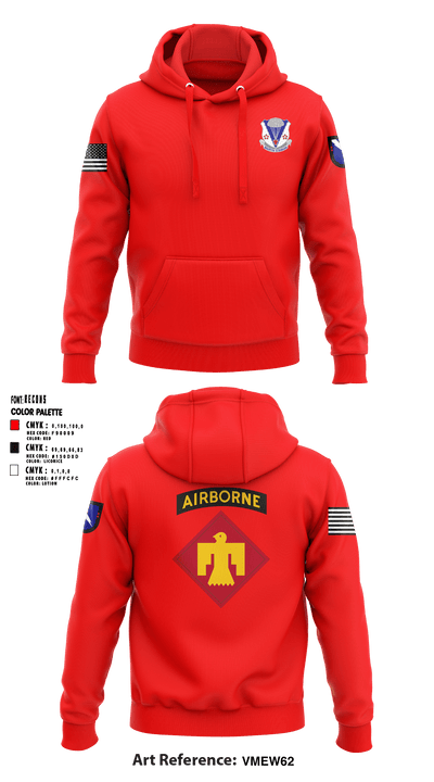2-134 airborne 60941653 Hoodie - 1