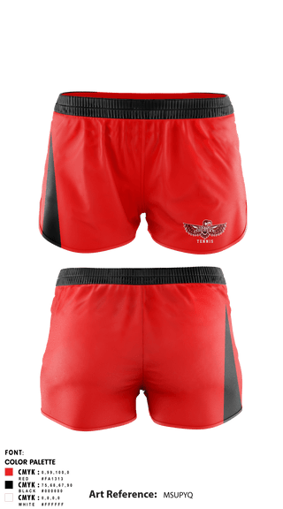 Women's Shorts, Renton Redhawks, Tennis, Teamtime, Team time, sublimation, custom sports apparel, team uniforms, spirit wear, spiritwear, sports uniforms, custom shirts, team store, custom team store, fundraiser sports, apparel fundraiser