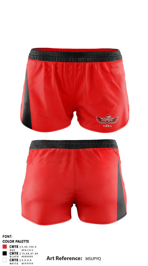 Women's Shorts, Renton Redhawks, Tennis, Teamtime, Team time, sublimation, custom sports apparel, team uniforms, spirit wear, spiritwear, sports uniforms, custom shirts, team store, custom team store, fundraiser sports, apparel fundraiser