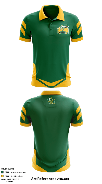 George Mason University 47699393 Short Sleeve Performance Polo - 1