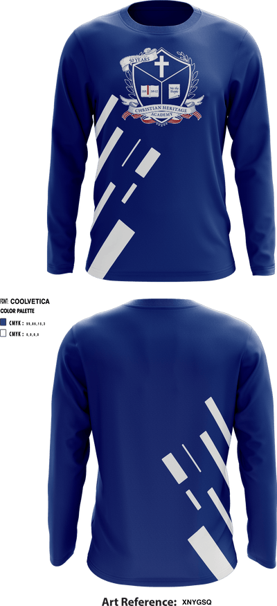 Christian Heritage Academy Cross Country 57899945 Long Sleeve Performance Shirt - 2