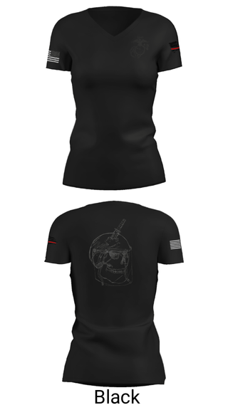 Women's Short Sleeve Vneck Shirt, , Marines, Teamtime, Team time, sublimation, custom sports apparel, team uniforms, spirit wear, spiritwear, sports uniforms, custom shirts, team store, custom team store, fundraiser sports, apparel fundraiser