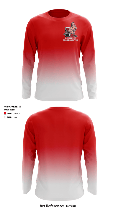 Immokalee High School Cross Country 58993736 Long Sleeve Performance Shirt - 1