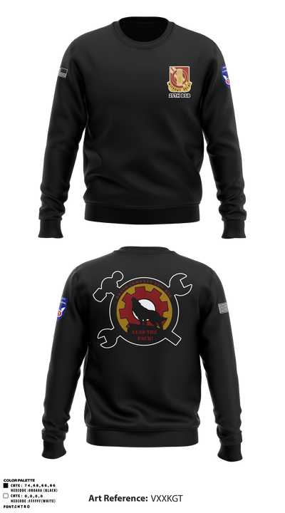 B Co., 25th BSB, 1st BDE, 11th ADV 49846330 Crew Neck Sweatshirt - 7