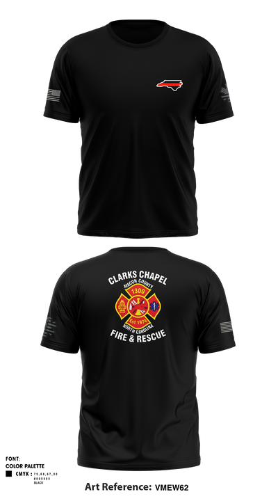Clarks Chapel Fire & Rescue 66405091 Short Sleeve Performance Shirt - 2
