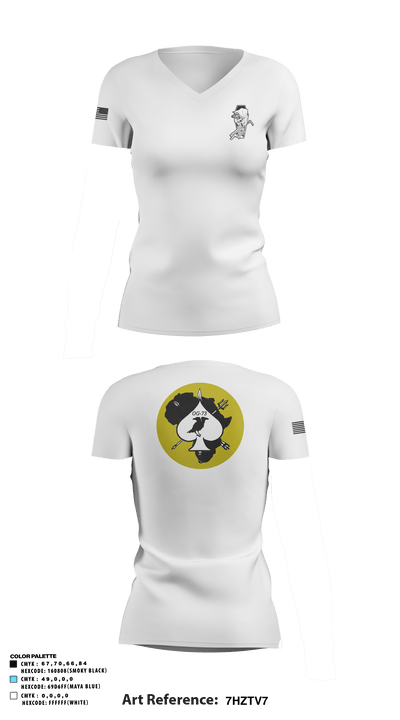 OG-73 9035645 Women's Short Sleeve V-neck Shirt - 3