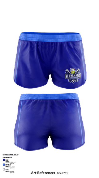 Women's Shorts, Blanchard Athletic Club, Baseball, Teamtime, Team time, sublimation, custom sports apparel, team uniforms, spirit wear, spiritwear, sports uniforms, custom shirts, team store, custom team store, fundraiser sports, apparel fundraiser