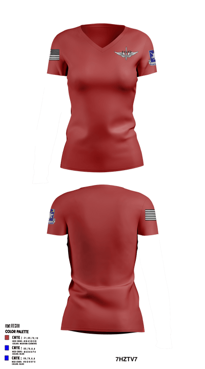 160th 38517703 Women's Short Sleeve V-neck Shirt - 1