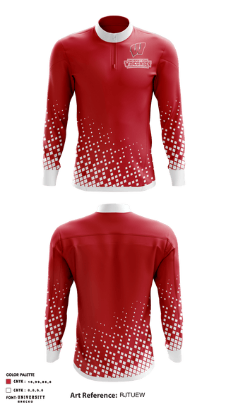 Quarter Zip Jacket, University of Wisconsin swimming and diving, School Spirit Store, Teamtime, Team time, sublimation, custom sports apparel, team uniforms, spirit wear, spiritwear, sports uniforms, custom shirts, team store, custom team store, fundraiser sports, apparel fundraiser