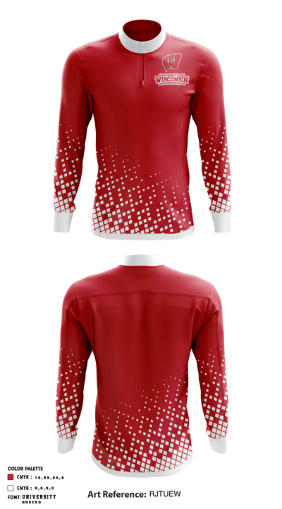 University of Wisconsin swimming and diving 25496303 Quarter Zip Jacket - 1