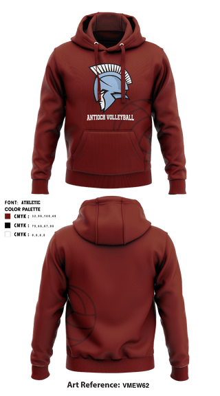 Hoodie, Antioch Middle School Volleyball, Women's Volleyball, Teamtime, Team time, sublimation, custom sports apparel, team uniforms, spirit wear, spiritwear, sports uniforms, custom shirts, team store, custom team store, fundraiser sports, apparel fundraiser