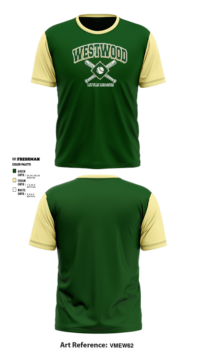 Westwood Little League 75796553 Short Sleeve Performance Shirt - 1