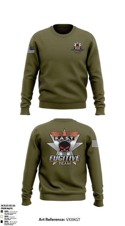 Fugitive apprehension street team 83350124 Crew Neck Sweatshirt - 1