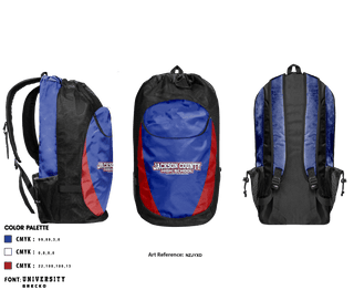 Gear Bag, Jackson County High School Women's Volleyball, Women's Volleyball, Teamtime, Team time, sublimation, custom sports apparel, team uniforms, spirit wear, spiritwear, sports uniforms, custom shirts, team store, custom team store, fundraiser sports, apparel fundraiser