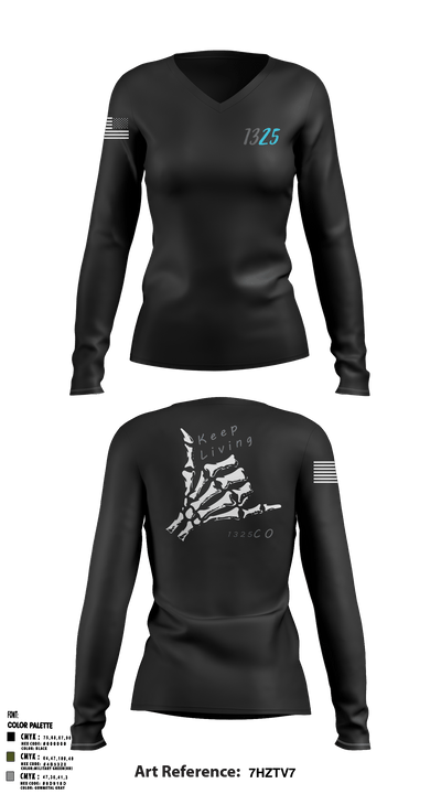 C4 25527352 Women's Long Sleeve V-neck Shirt - 1