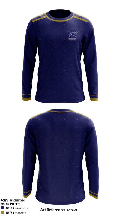 Eustis High School Cheer 65261062 Long Sleeve Performance Shirt - 1