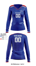 Hutchinson Community College Volleyball 47932057 Women's Long Sleeve V-neck Shirt - 1