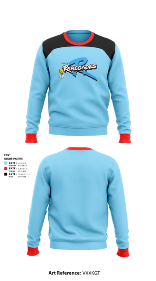 Crew Neck Sweatshirt, Nor Cal Renegades, Softball, Teamtime, Team time, sublimation, custom sports apparel, team uniforms, spirit wear, spiritwear, sports uniforms, custom shirts, team store, custom team store, fundraiser sports, apparel fundraiser