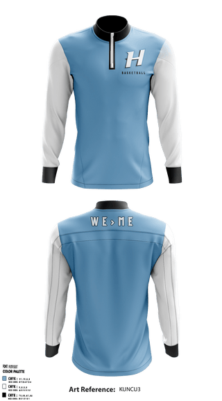 Quarter Zip Jacket, Huntingtown Girls Basketball, Women's Basketball, Teamtime, Team time, sublimation, custom sports apparel, team uniforms, spirit wear, spiritwear, sports uniforms, custom shirts, team store, custom team store, fundraiser sports, apparel fundraiser
