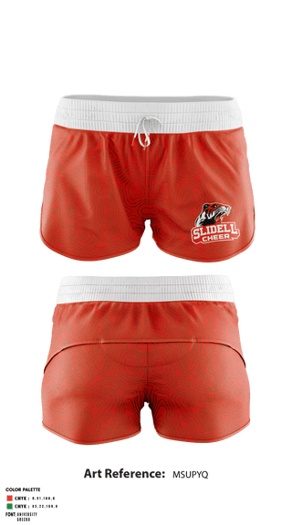 Women's Shorts, Slidell High School Cheer, School Spirit Store, Teamtime, Team time, sublimation, custom sports apparel, team uniforms, spirit wear, spiritwear, sports uniforms, custom shirts, team store, custom team store, fundraiser sports, apparel fundraiser