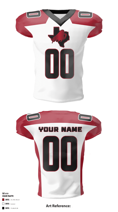 Football Jersey, Stanton Jr. Buffaloes Youth Football & Cheer, Football, Teamtime, Team time, sublimation, custom sports apparel, team uniforms, spirit wear, spiritwear, sports uniforms, custom shirts, team store, custom team store, fundraiser sports, apparel fundraiser