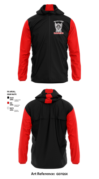 Windbreaker, Rivera Raiders, Softball, Teamtime, Team time, sublimation, custom sports apparel, team uniforms, spirit wear, spiritwear, sports uniforms, custom shirts, team store, custom team store, fundraiser sports, apparel fundraiser