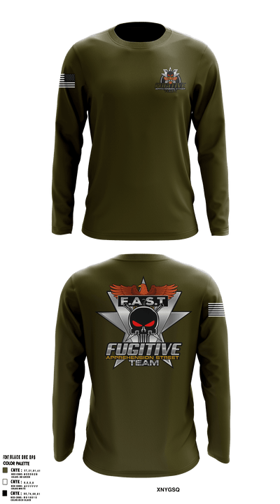 Fugitive apprehension street team 83350124 Long Sleeve Performance Shirt - 1