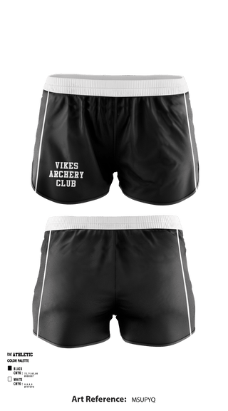 Women's Shorts, Vikes Archery Club, Spirit Store, Teamtime, Team time, sublimation, custom sports apparel, team uniforms, spirit wear, spiritwear, sports uniforms, custom shirts, team store, custom team store, fundraiser sports, apparel fundraiser