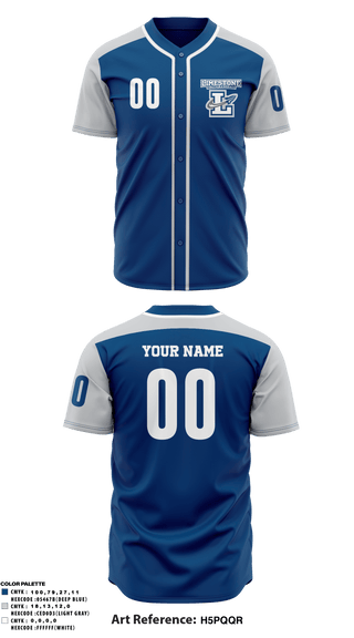Two Button Baseball Jersey, Limestone Youth Baseball, Baseball, Teamtime, Team time, sublimation, custom sports apparel, team uniforms, spirit wear, spiritwear, sports uniforms, custom shirts, team store, custom team store, fundraiser sports, apparel fundraiser