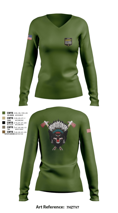 Apache 10748553 Women's Long Sleeve V-neck Shirt - 4