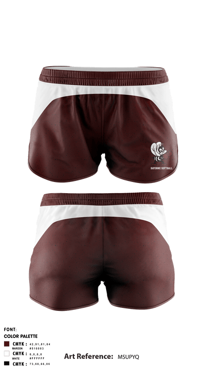 Bayonne High School Softball 64387512 Women's Shorts - 1