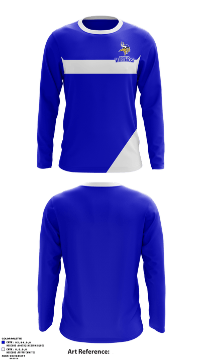 Geneva Vikings 72338593 Long Sleeve Performance Shirt - 1