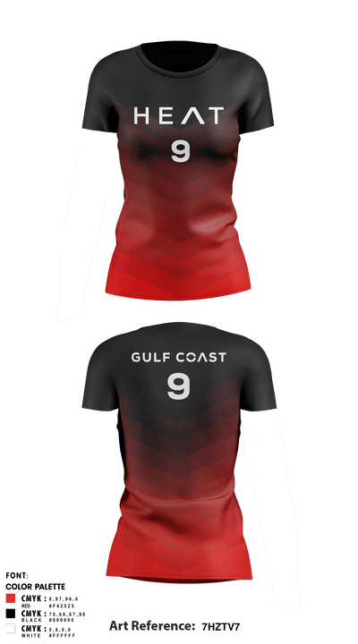 Gulf Coast Heat Volleyball 64929475 Women's Short Sleeve Shirt - 6