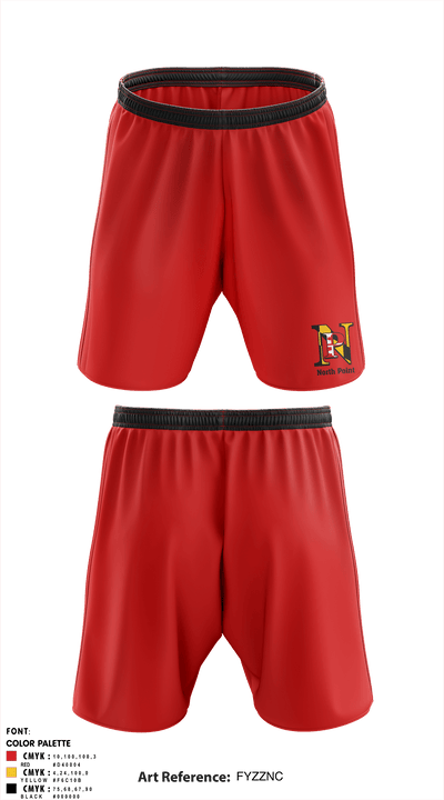 North Point High School 74569876 Athletic Shorts With Pockets - 1