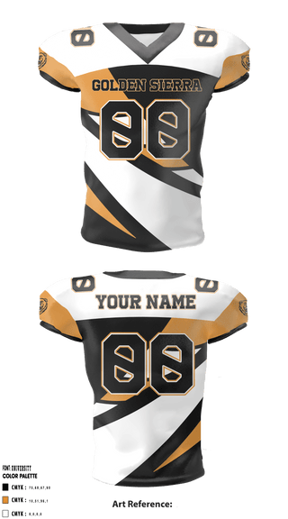 Football Jersey, Golden Sierra High School Football, Football, Teamtime, Team time, sublimation, custom sports apparel, team uniforms, spirit wear, spiritwear, sports uniforms, custom shirts, team store, custom team store, fundraiser sports, apparel fundraiser