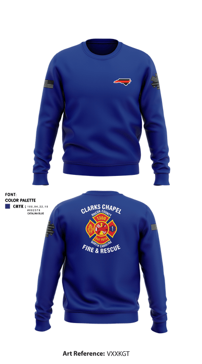 Clarks Chapel Fire & Rescue 66405091 Crew Neck Sweatshirt - 1