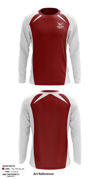 Cedar Valley High School Golf 36777452 Long Sleeve Performance Shirt - 1