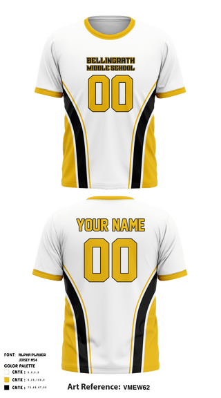 Short Sleeve Performance Shirt, Bellingrath Middle School Football, Football, Teamtime, Team time, sublimation, custom sports apparel, team uniforms, spirit wear, spiritwear, sports uniforms, custom shirts, team store, custom team store, fundraiser sports, apparel fundraiser