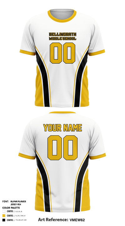 Bellingrath Middle School Football 75915550 Short Sleeve Performance Shirt - 2