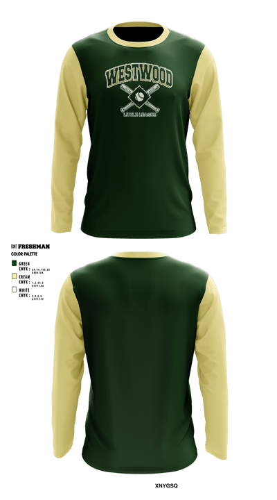 Westwood Little League 75796553 Long Sleeve Performance Shirt - 1