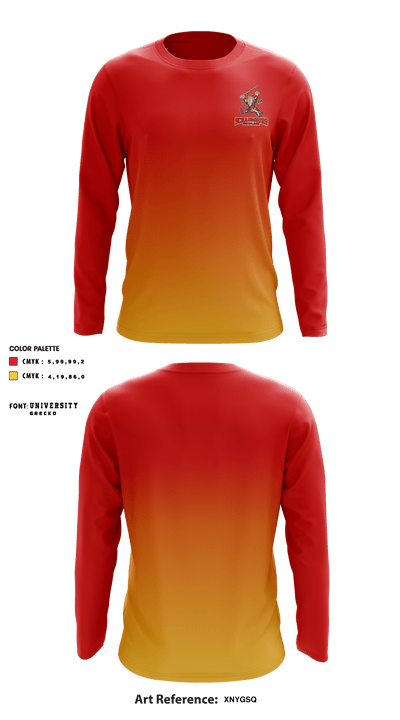 Schaumburg High School Bowling 29259600 Long Sleeve Performance Shirt - 1