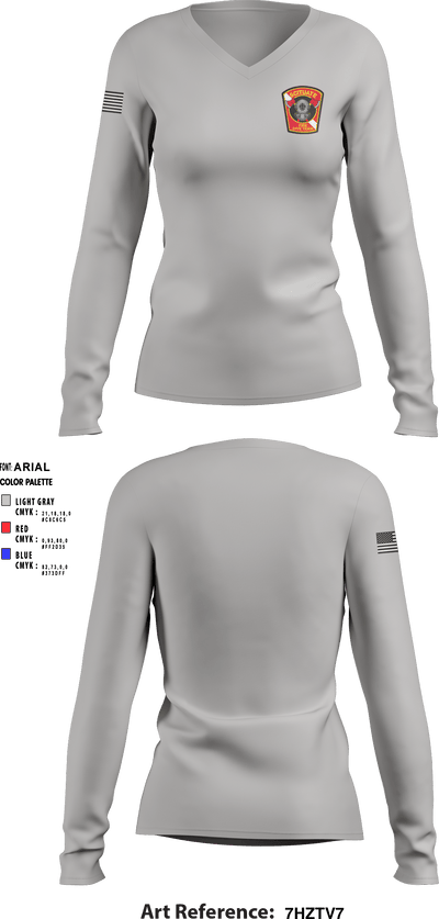 Scituate Fire Marine Response Unit 1572138 Women's Long Sleeve V-neck Shirt - 1