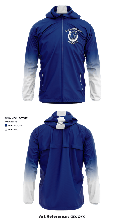 Sanford H Calhoun High School Rifle 9029358 Windbreaker - 1